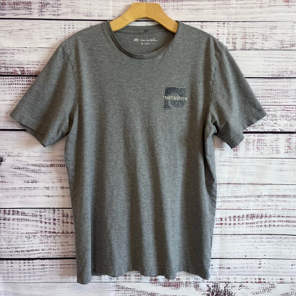 Travis Mathew "Smooth Sailing" Crew Neck Graphic T-Shirt Gray M